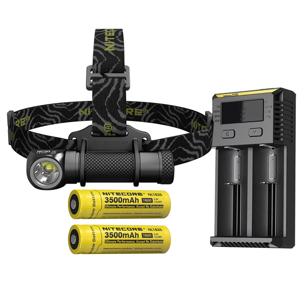 HC30 NL1835 x2 I2 NITECORE HC30 HC30W головной светильник CREE XM-L2 U2 светодиодный Макс 1000ЛМ головной светильник дальность луча 162 М головной светильник наружный налобный фонарь - Испускаемый цвет: HC30 NL1835 x2 I2