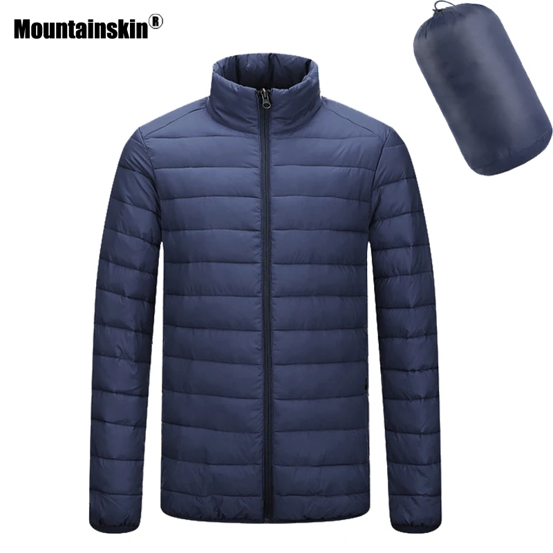 Мужская Легкая парка Mountainskin Повседневная теплая хлопковая куртка брендовая