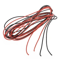 new 2x 18 gauge awg silicone rubber wire cable red black flexible