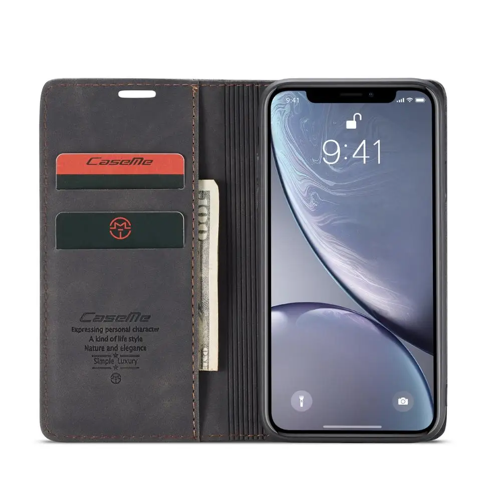 Retro Matte soft leather and TPU Total package side support Business For iphone 6 6p 6s 6sp 7 8 X XS XR Phone Case | Мобильные
