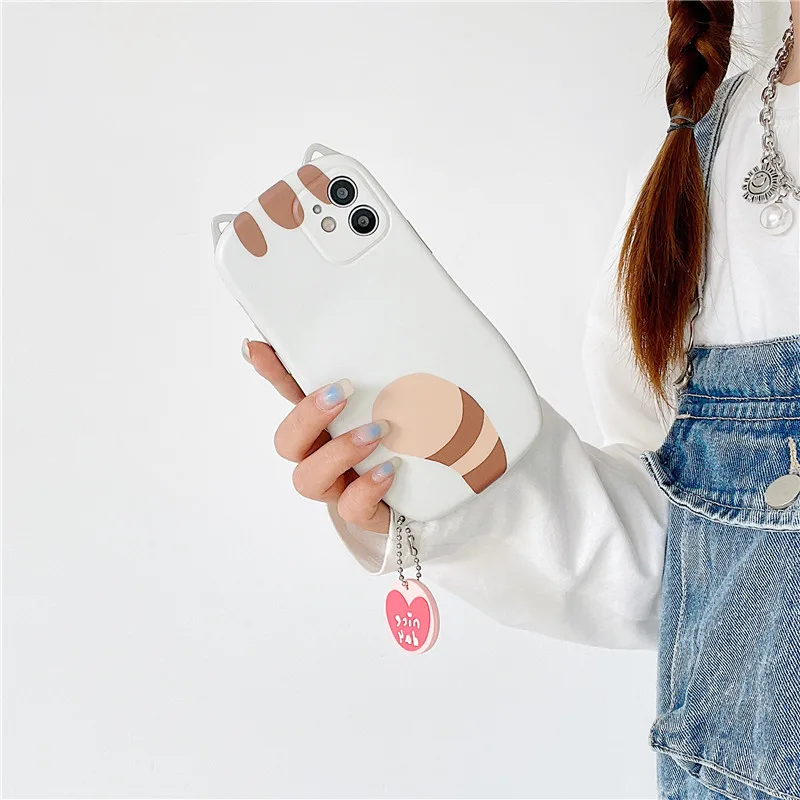 

Luxury Soft Phone Case For iPhone 12 Pro Max 11 Pro Max X 7 8 Plus XR XS Max Cute Cat View Shell Printed Pattern Back Cover