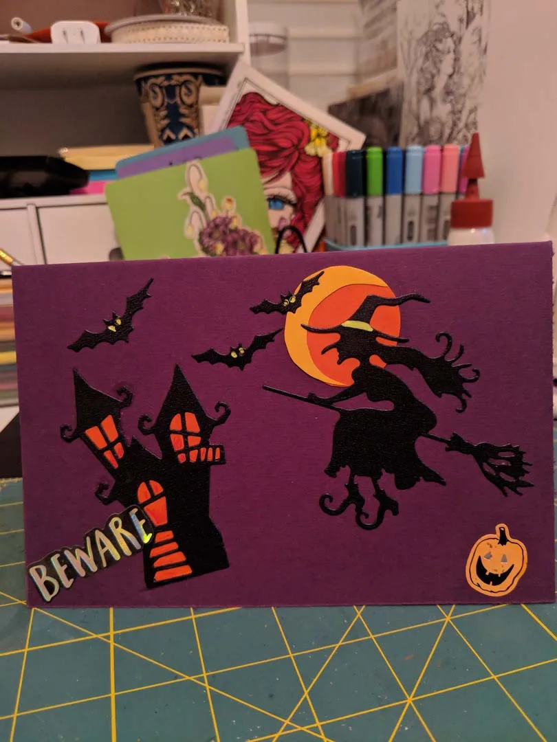 MT Craft Хэллоуин волшебная метла ведьма металлические Вырубные штампы высечка