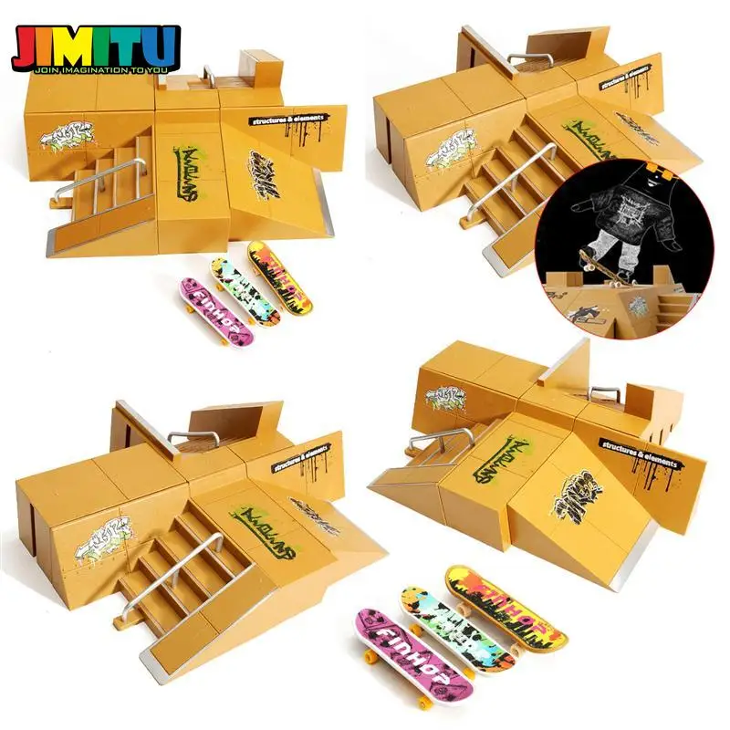 JIMITU Finger Skateboards игровой набор игрушек для пальцевой доски Final Park 92B детских