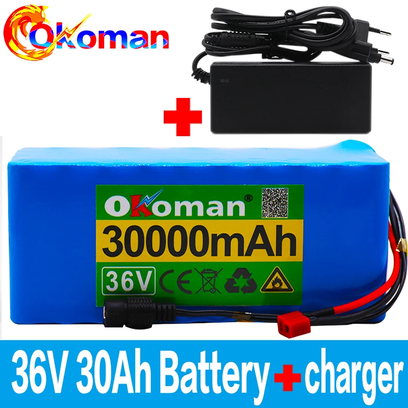 Литиевый аккумулятор высокой мощности и емкости 36 В 10S4P 30Ah 600 Вт 42V18650 комплект для