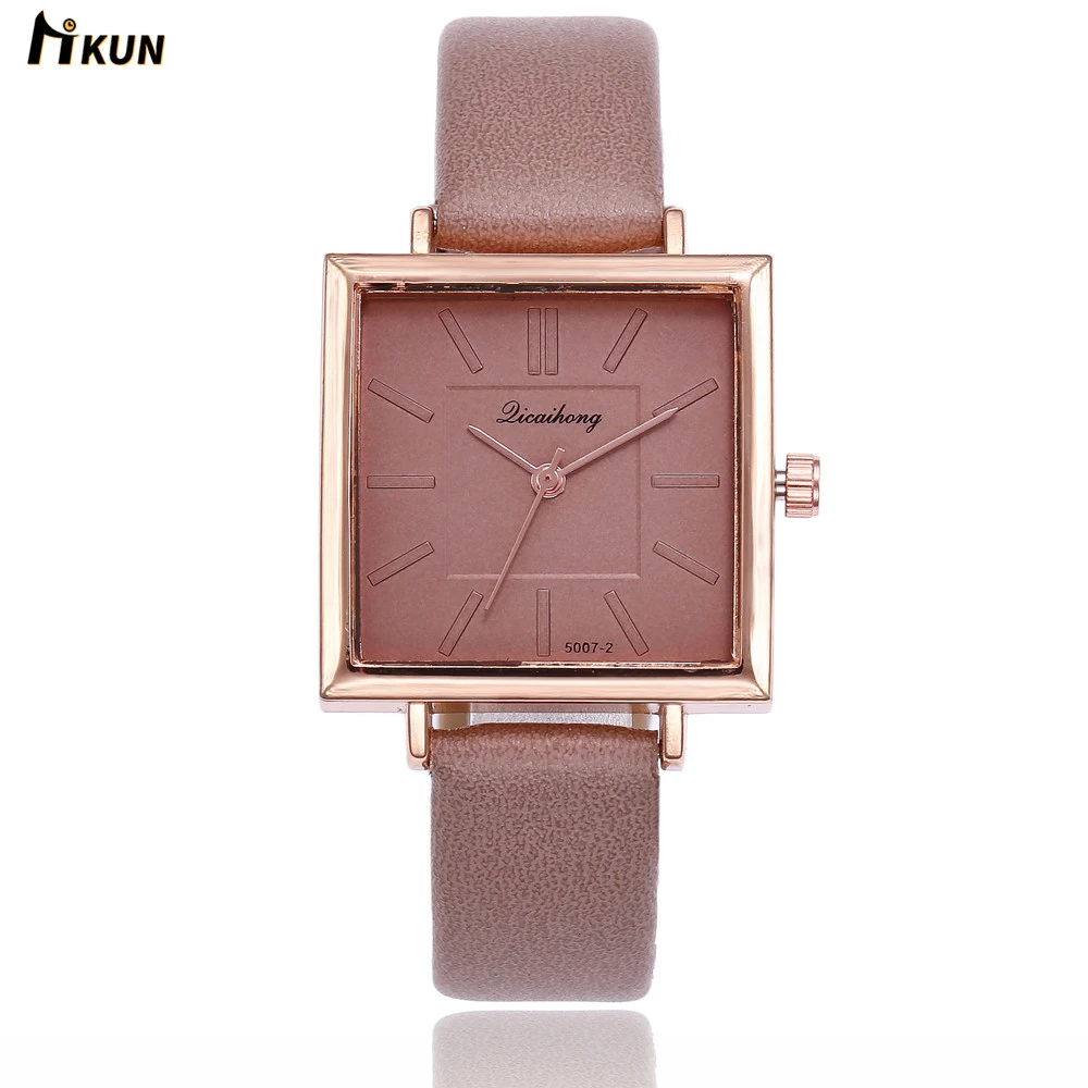 Модные брендовые роскошные женские наручные часы в Корейском стиле с квадратным
