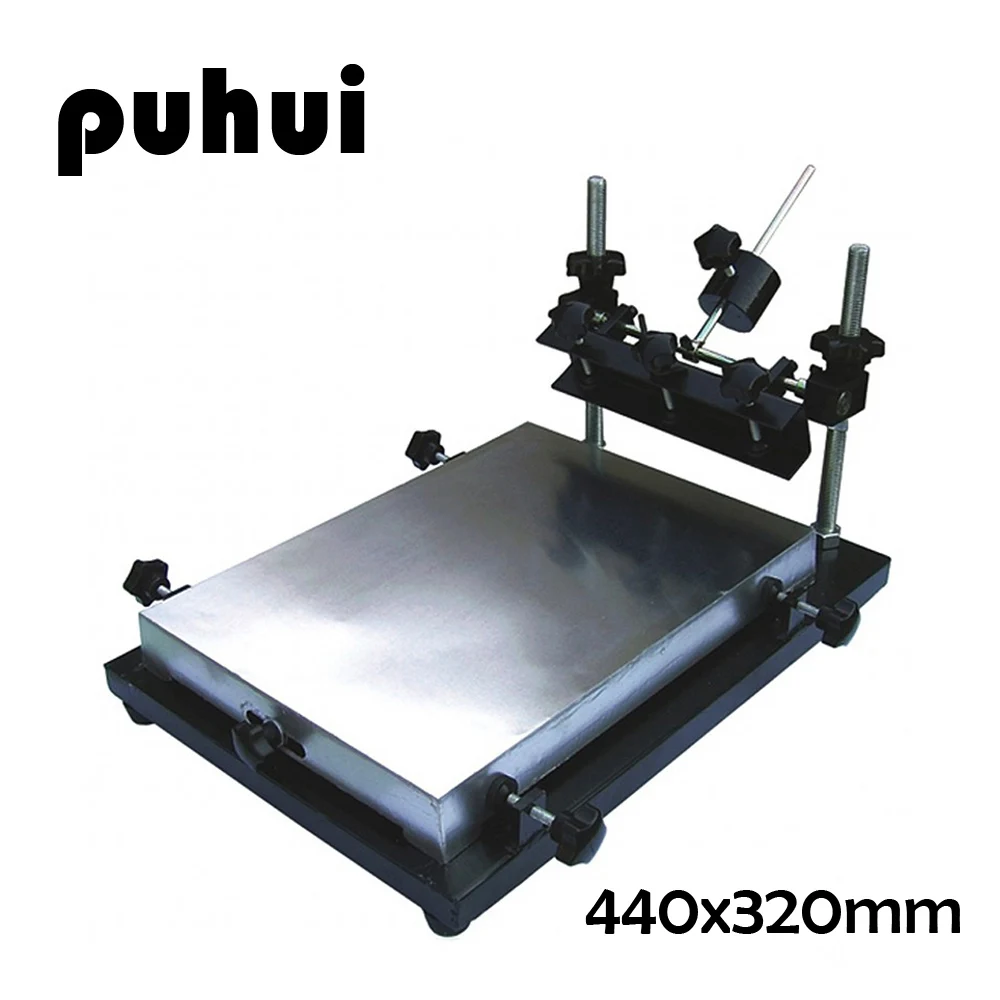 Ручная паяльная паста PUHUI принтер SMT Трафаретный 440x320 мм среднего размера ручной