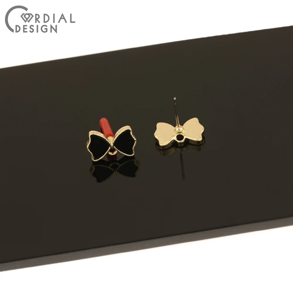 

Cordial Design 100Pcs 9*14MM Jewelry Accessories/Earrings Stud/Bowknot Shape/Hand Made/DIY Making/Jewelry Findings & Components