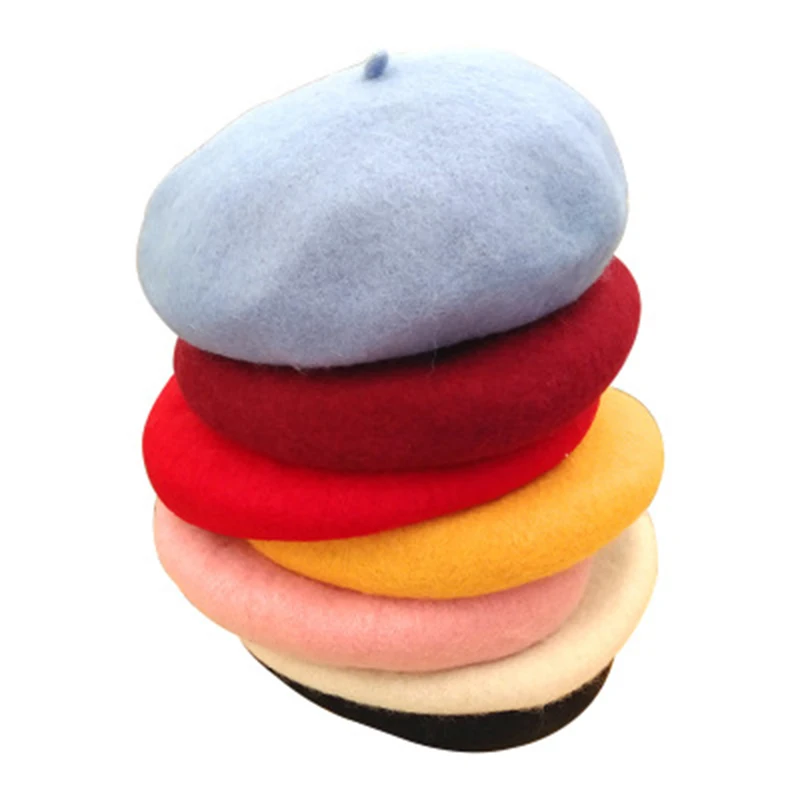 Шерсть Для женщин берет на открытом воздухе женская Всесезонная жёсткая Цвет