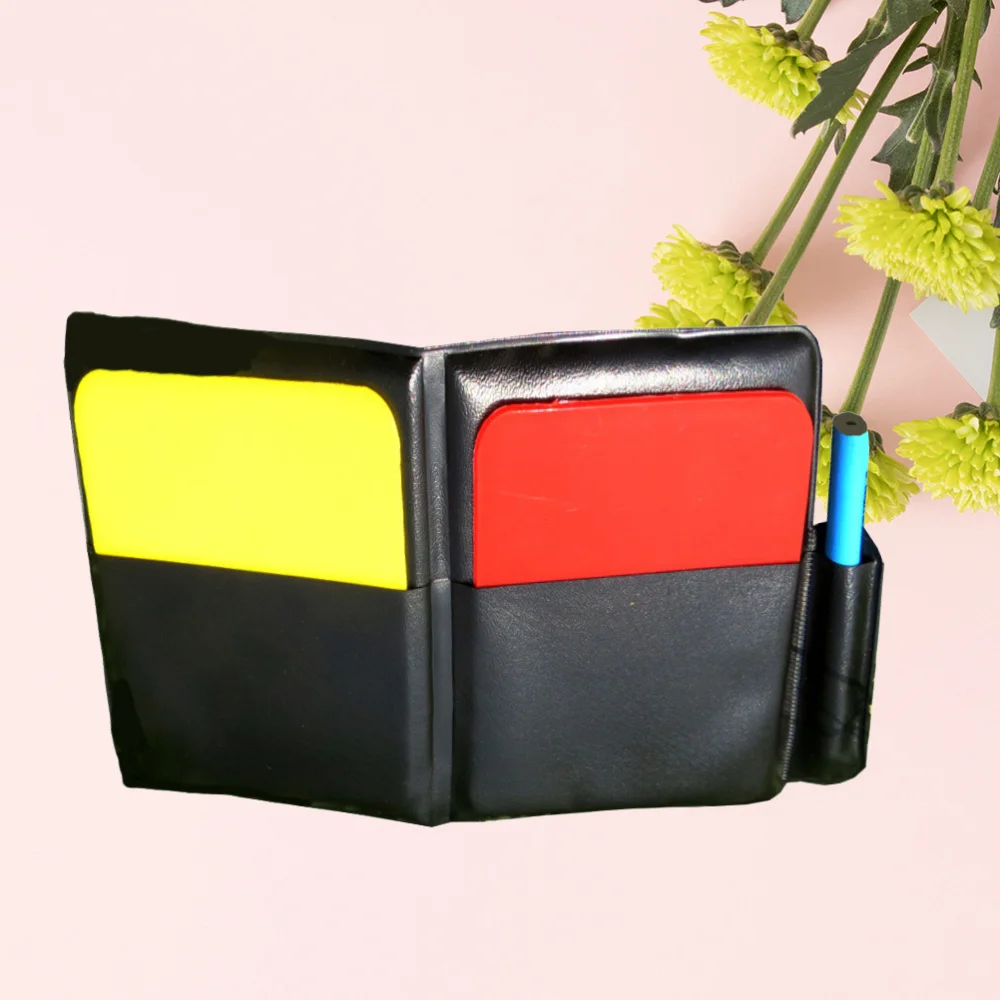 

Red Yellow Set Referee Set Football Referee Flag Side Coin Judge Flipping Set