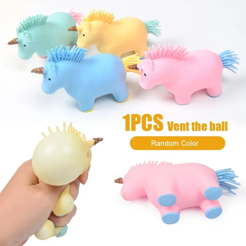 

JIMITU Colorful Cute Unicorn Squeeze Squishy Vent Ball Stress Anxiety Reliever Autism Fidget Sensory antistress Fidget Toy