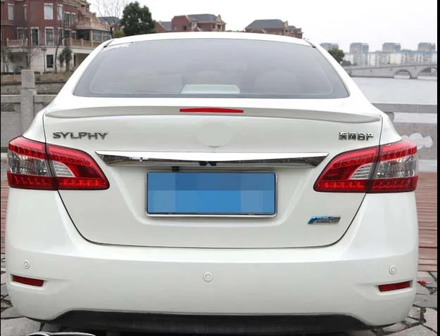 Непокрашенный задний спойлер крыла для Nissan Sentra 2013-2019 стиля задний багажник из АБС с световым ободом 1 шт.