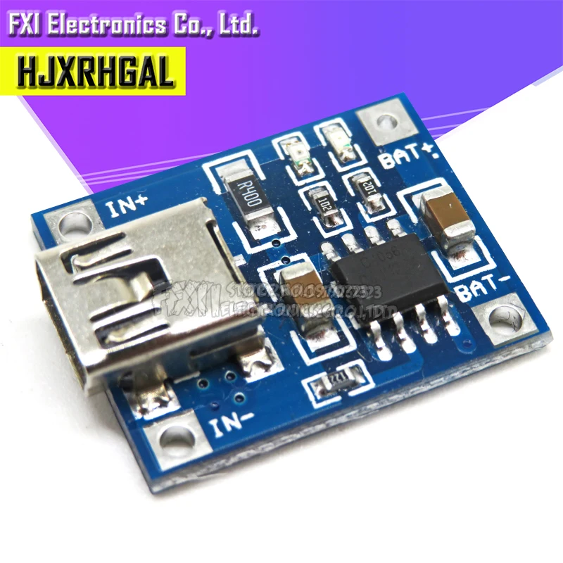 300PCS USB 5V 1A TP4056 модуль зарядного устройства литиевой батареи зарядная плата с двухканальная видеокамера с защитой функции 1A литий-ионный аккумулятор - Цвет: USB interface