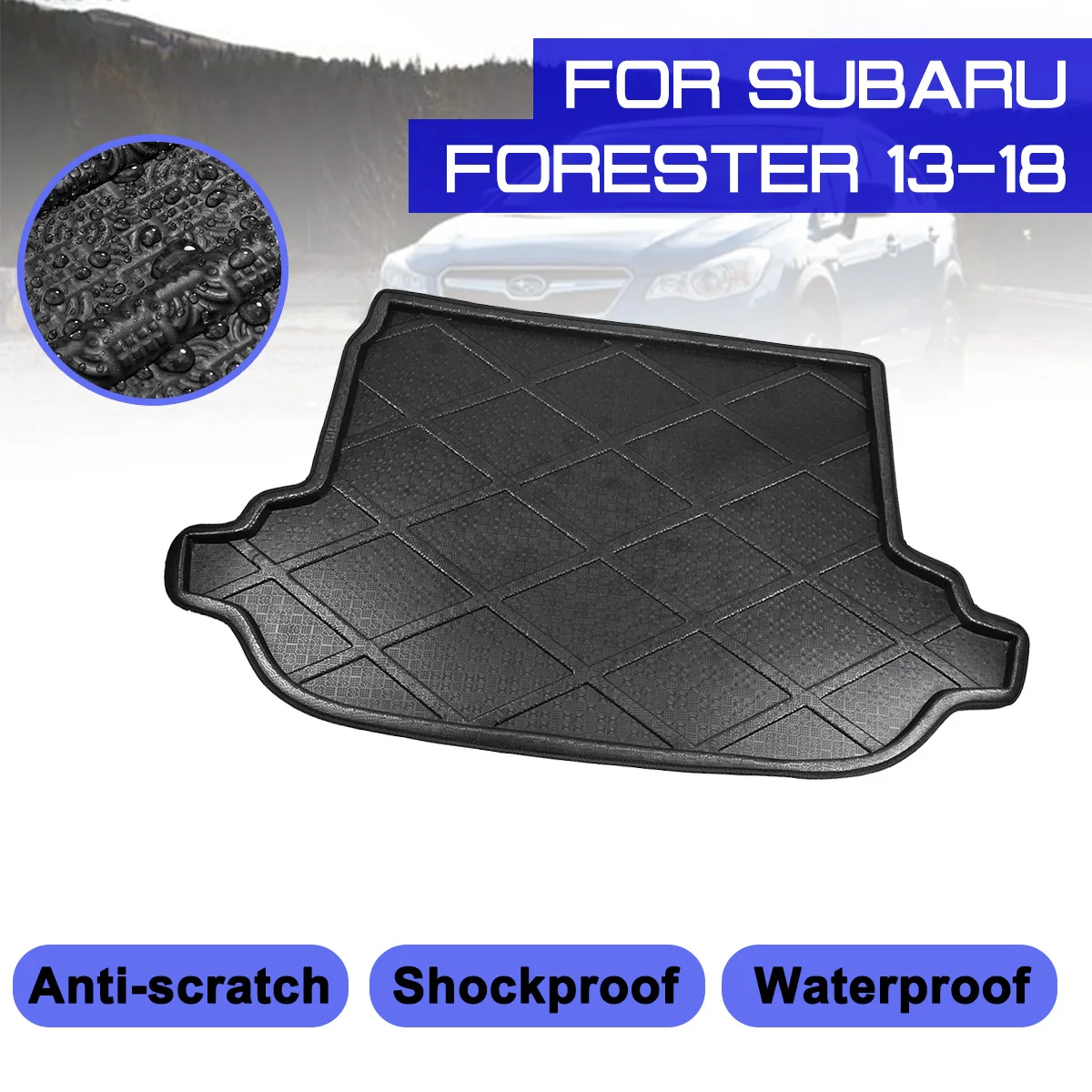 For Subaru Forester 2013 2014 2015 2016 2017 2018 Car Rear Trunk Boot Mat Waterproof Floor Mats Carpet Anti Mud Tray Cargo Liner |