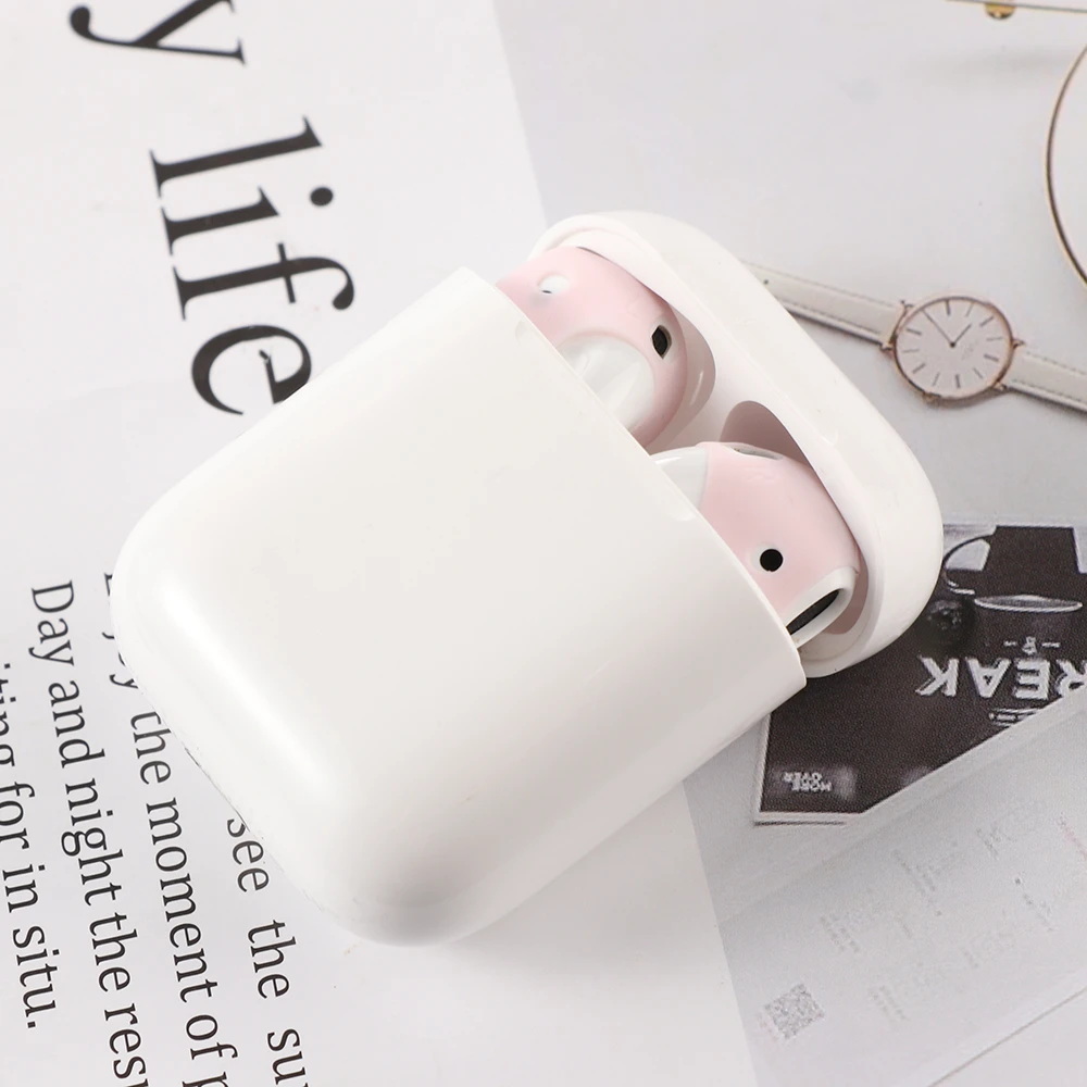 Новинка 2 пары яркие цвета чехол для наушников силиконовые противоскользящие