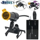 Светильник на голову для стоматологической лупы с желтым фильтром, зажим для очков, лампа для бинокулярной лупы, регулируемый Точечный светильник, размер яркости