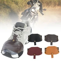 55 dropshipping1pc motorcycle shoe cover protective wear resistant faux leather gear shift pad boot protector for motorbike