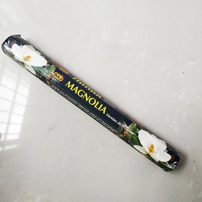Magnolia Новые 36 ароматов Индийские благовония палочки ручной работы ароматерапия палочки 20 палочек в коробке сандаловое дерево Лаванда медитация благовония s - Аромат: Magnolia