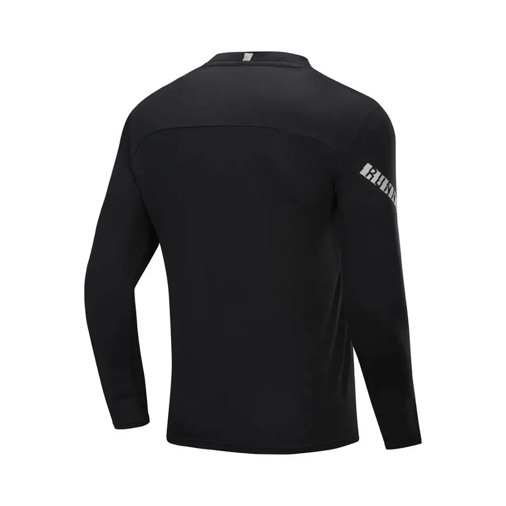 Li-Ning мужские футболки с длинным рукавом для бега, удобные дышащие спортивные футболки с подкладкой для фитнеса ATLP055 MTL1049