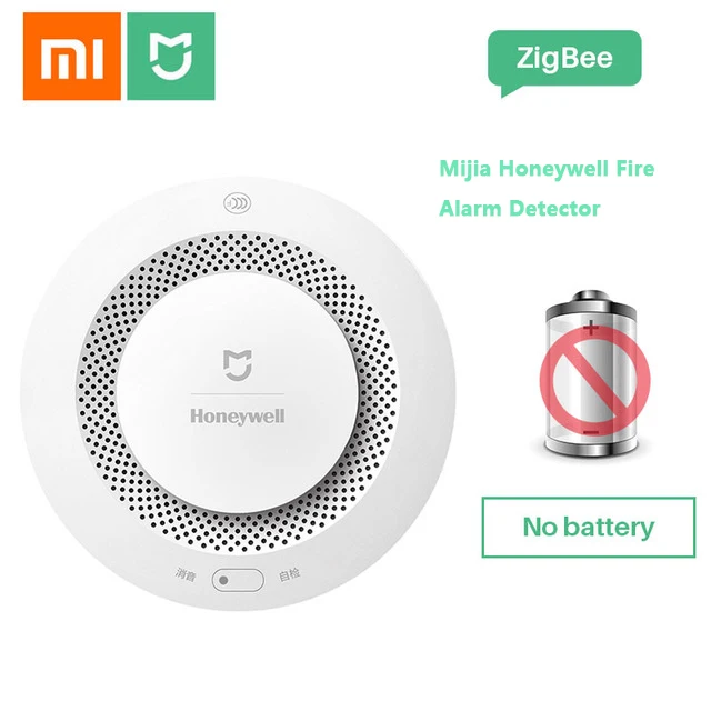 Without Battery Xiaomi газовый датчик сигнализации Honeywell детектор дыма мониторинг пожарной защиты потолок и стены легко установить приложение Mijia дистанционное управление - Цвет: Without Battery