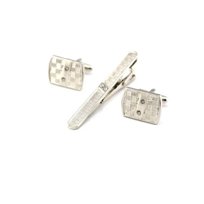 Запонки и зажим для галстука мужские классический узор запонки набор ювелирных