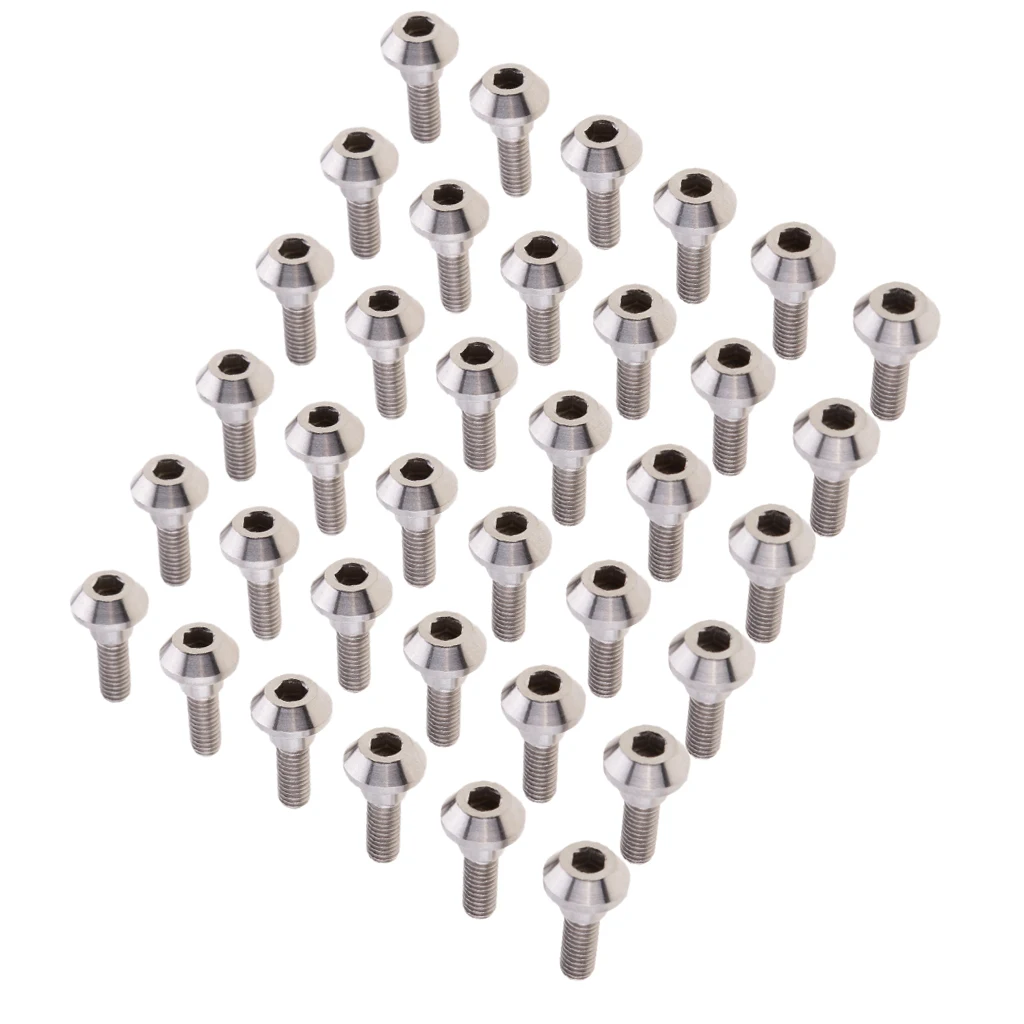 

36pcs M6x20mm Titanium Disc Brake Rotor Bolts Fits for Yamaha R1 R6 Silver