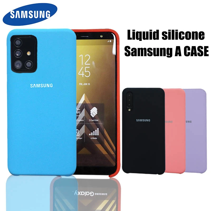 Оригинальный жидкий силиконовый чехол для Samsung Galaxy A51 шелковистый мягкий