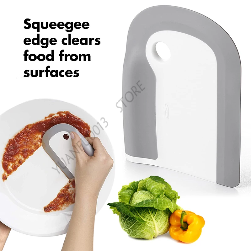 Кухонная интегрированная мягкая резиновая масляная тарелка скребок для посуды