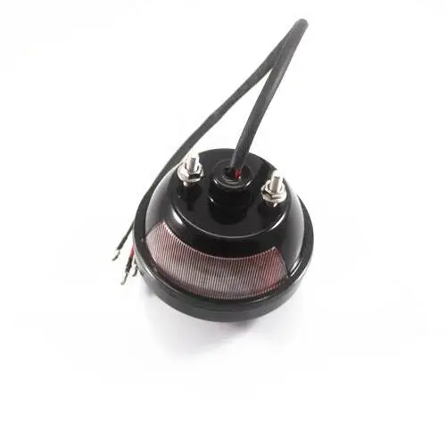 Черный круглый стоп сигнал для мотоцикла подсветка номерного знака со