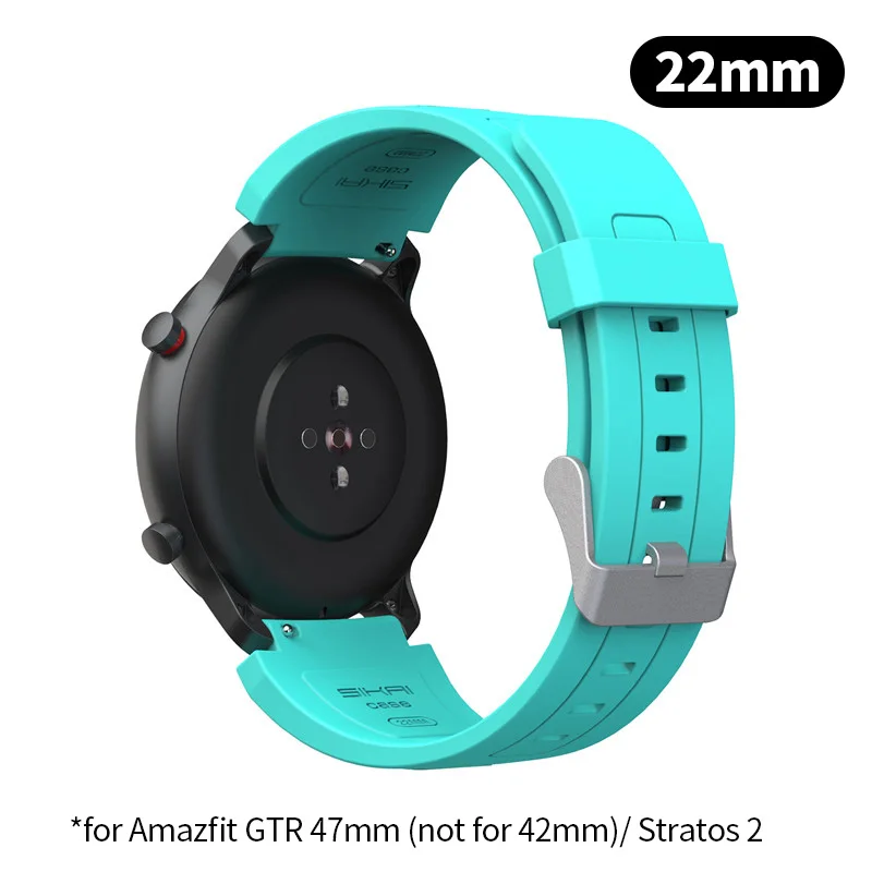 for GTR 47mm Для Amazfit bip GTR 42 мм 47 мм GTS Смарт-часы ремешок SIKAI сменный ремешок для xiaomi huami bip lite midong браслет 20 22 мм - Color: for GTR 47mm