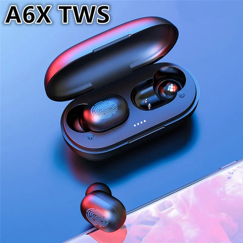 A6X TWS наушники 5 0 Bluetooth Спортивная Беспроводная гарнитура шумоподавление HD мини PK