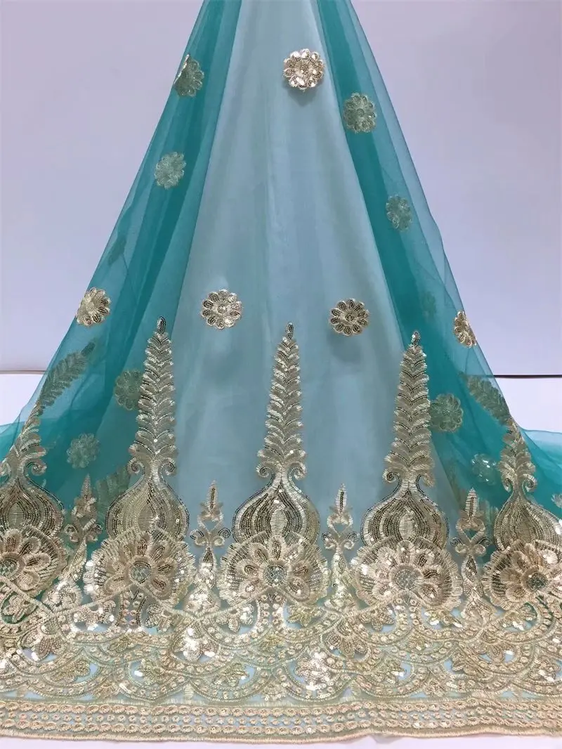 Африканская кружевная ткань с блестками 2019 нигерийское свадебное платье высокое