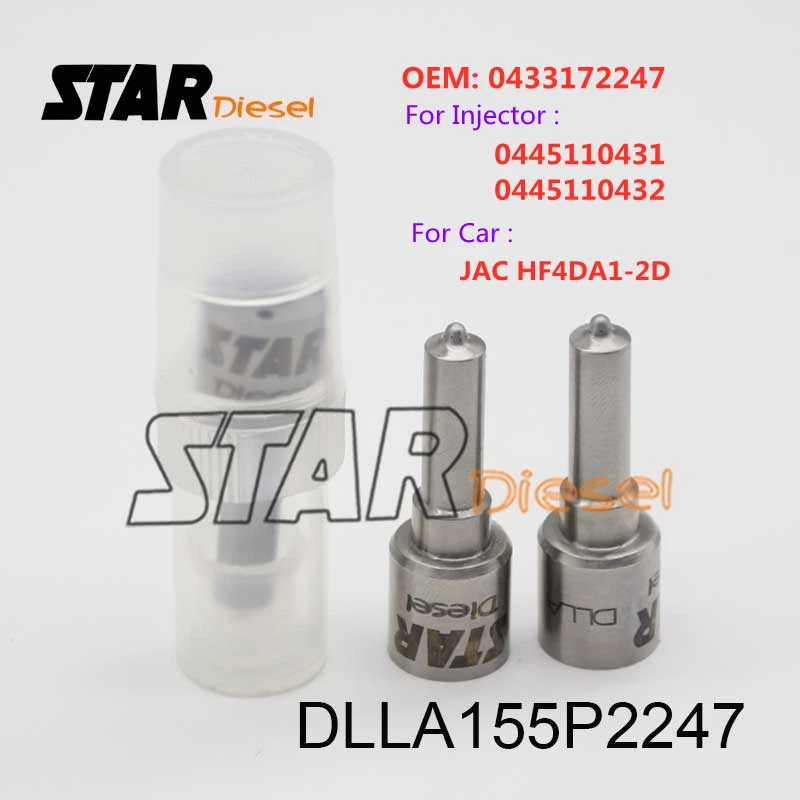 

STAR Diesel DLLA155P2247 0 433 172 247 игла форсунки с общей топливной магистралью для JAC HF4DA1-2D 0445110431 0445110432