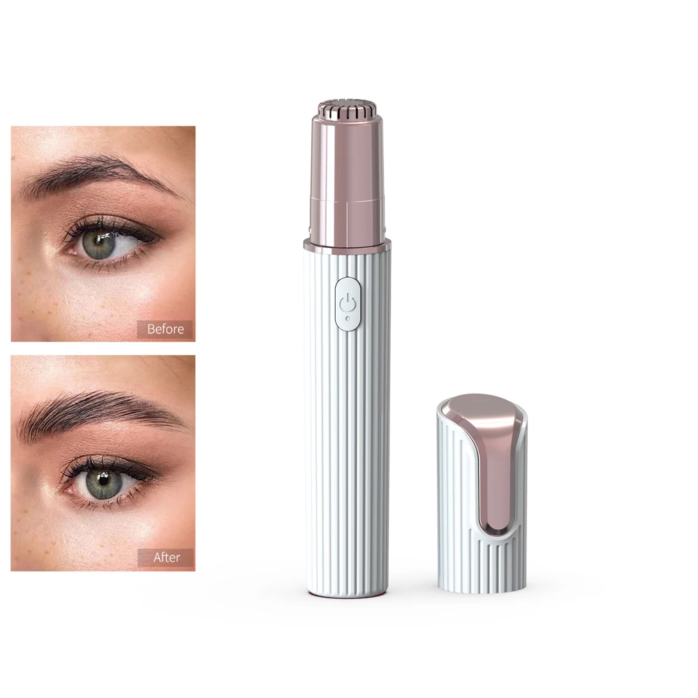 

2 IN 1 Electric shaving Eyebrow Trimmer Eye Brow Epilator Shaver Razors Body Facial Lipstick Shape Hair Removal Women Beauty