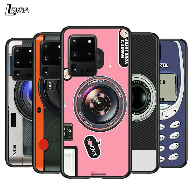 

Funny Camera Retro Tape for Samsung Note 20 S20 FE Lite Ultra Plus A91 A71 A51 A41 A31 A21 A21S A11 A12 A42 A01 Phone Case