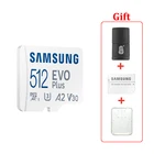 Карта памяти SAMSUNG 256 ГБ, TF, MicroSD, EVO Plus, U3, V30, A2, чтение 130 детской, высокоскоростная игровая консоль, планшет, карта памяти