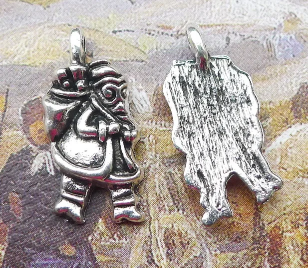 

12PCS/Lot 10mm*21mm Pendant Antique Silver Color Backpacker Charms For DIY Jewelry Making Handmade Craft