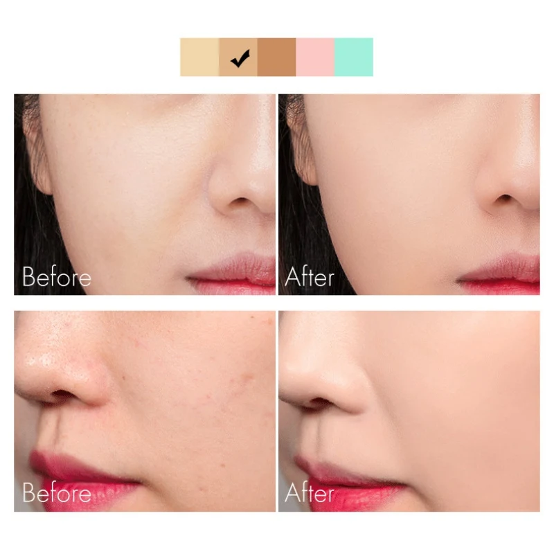 5 цветов палитра консилеров стойкое водонепроницаемое покрытие осветляет цвет