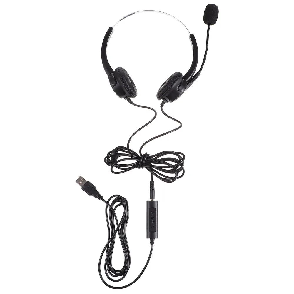 

1Pc 2-in-1 Mobile Phone Computer Headset Practical Gaming Learning Headphone