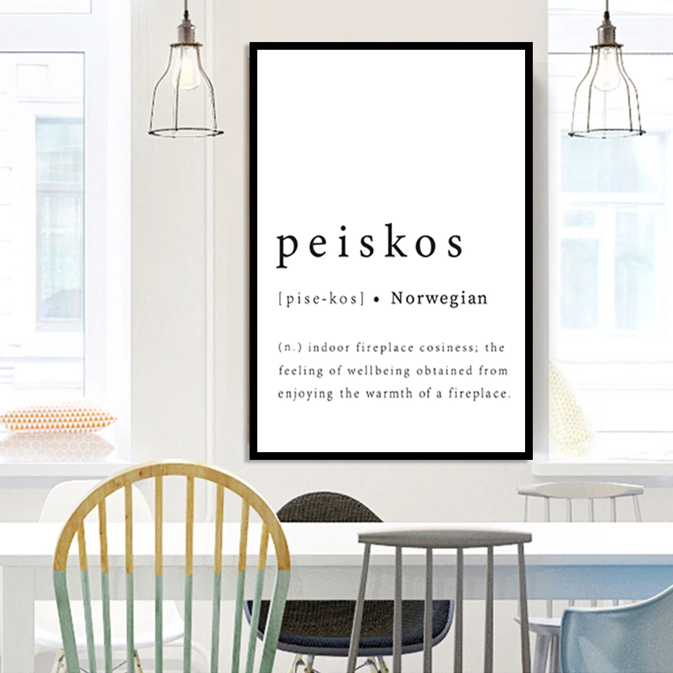 Постер четкость холст украшение для дома картина норвежские спиральные слова