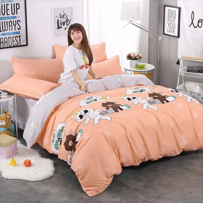 Пододеяльник для взрослых детей и девочек постельный комплект из мягкого хлопка