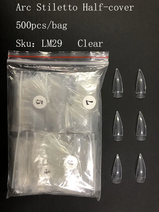 500 шт шпильки длинные ложные поддельные Маникюр для кончиков ногтей