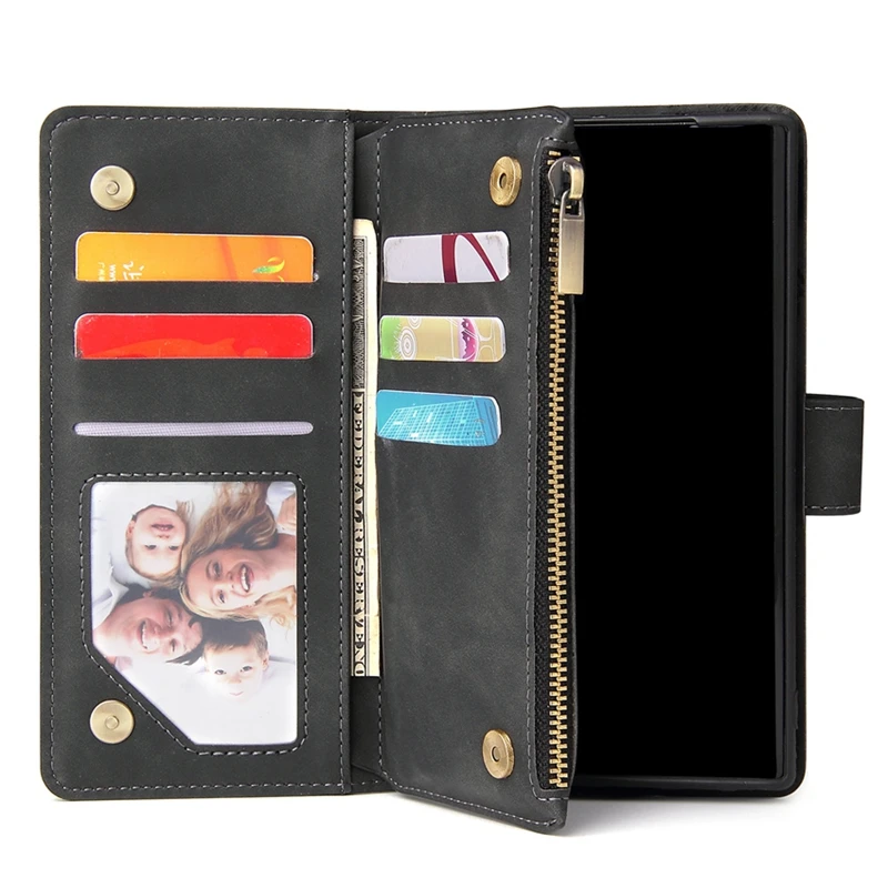 Чехол книжка с бумажником для Samsung Galaxy Note 10 Plus чехол подставка из искусственной