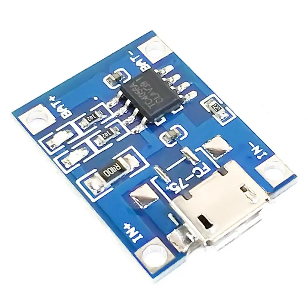 100 шт./лот Micro USB 5 в 1A 18650 TP4056 литиевая батарея зарядное устройство Модуль зарядная