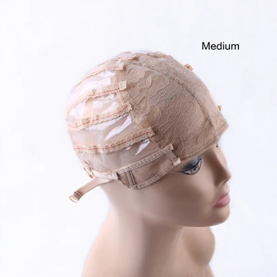 Blonde 2 medium size 5 шт/лот пластиковый, парик с сеткой с регулируемым ремешком для изготовления ткацких париков разных размеров - Цвет: Blonde 2 medium size