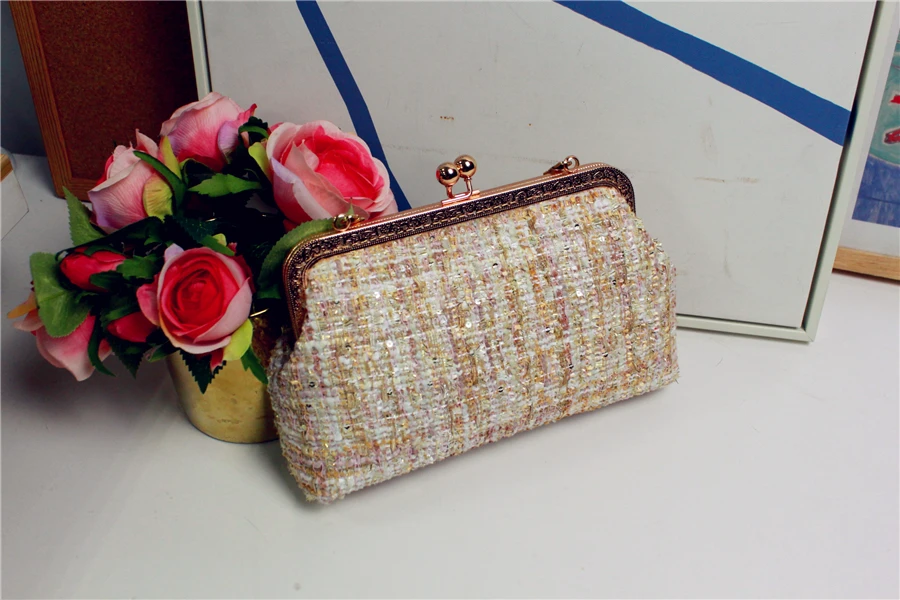 Винтажная ручная работа швейная сумка Аксессуары для вечерние через плечо с