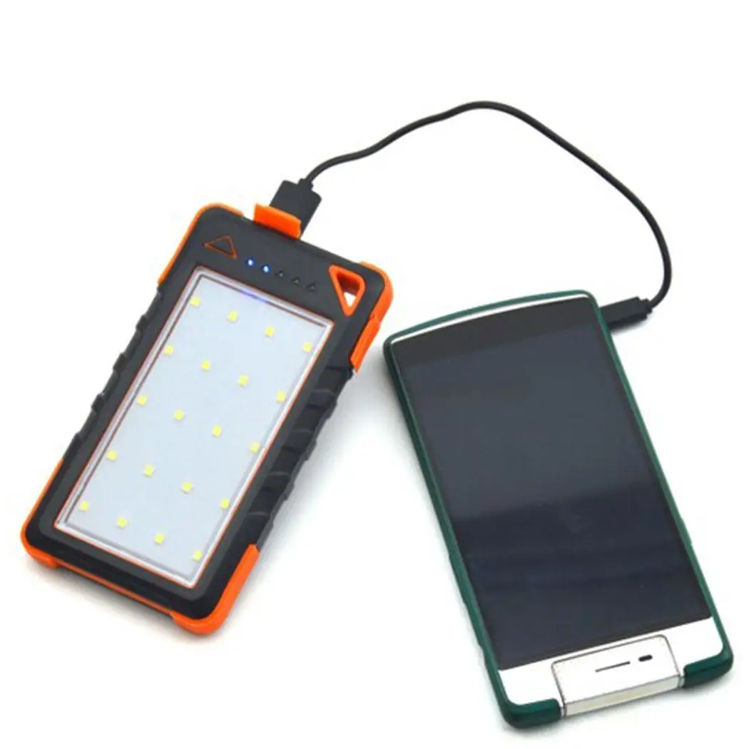 Наружный водонепроницаемый Солнечный внешний аккумулятор портативный 8000 mAh