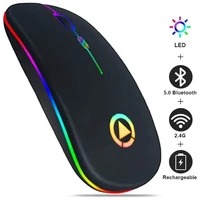 wireless mouse rgb bluetooth mouse gaming silent rechargeable ergonomic mouse gamer with led backlit usb mice for pc laptop