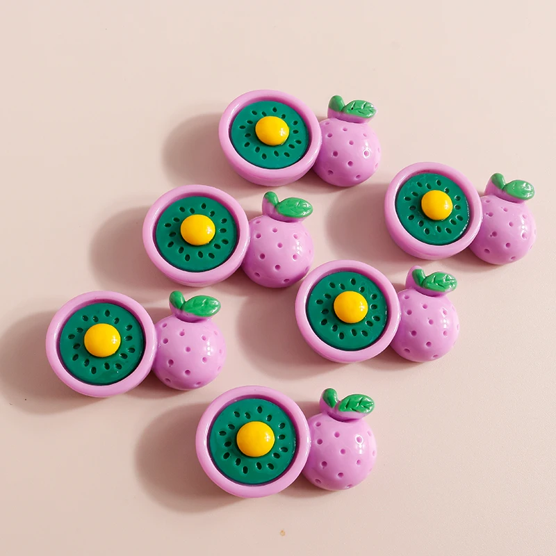 

10pcs 18*30mm Cute Fruit Resin Flatback Cabochon Embellishments Scrapbooking Hairpin Brooch Accessories Diy Decorative Crafts