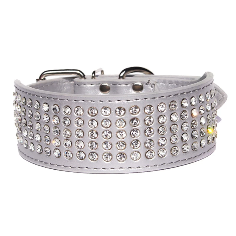 Ошейник для собак из искусственной кожи со стразами|Воротники| |