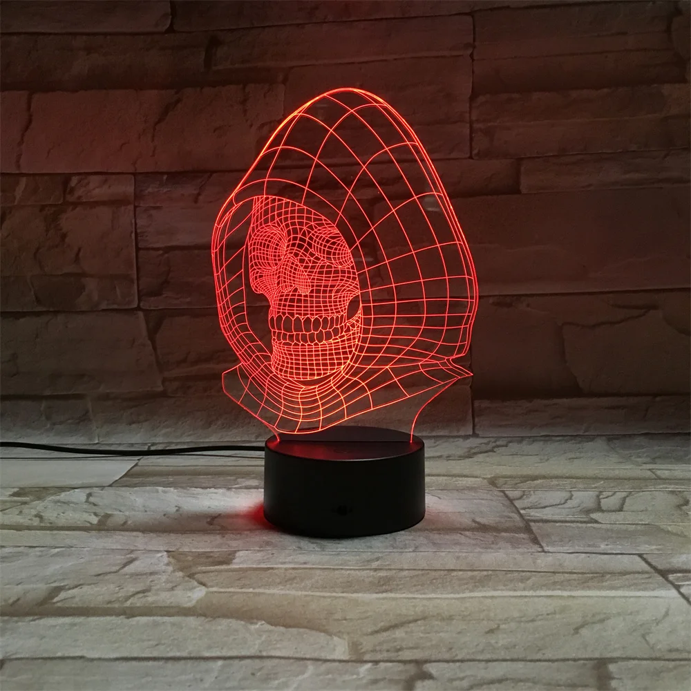 Декоративная 3d-лампа в виде черепа на Хэллоуин светильник игрушки для детей